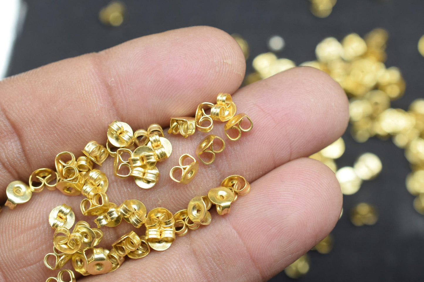 10pcs Earrings Push Back Screw,Pushback for Stud or Post,Brass Earring Screws,diy earring making supplies,