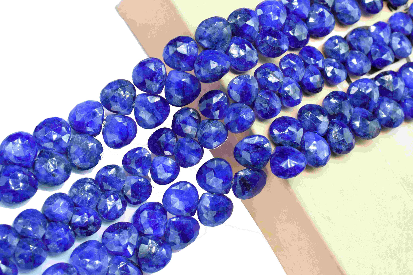 Blue Sapphire AAA Quality Faceted 10mm Heart Shape Briolettes,Blue Sapphire Faceted Heart Shape Beads Briolette,Jewelry Making Supplies,Gift