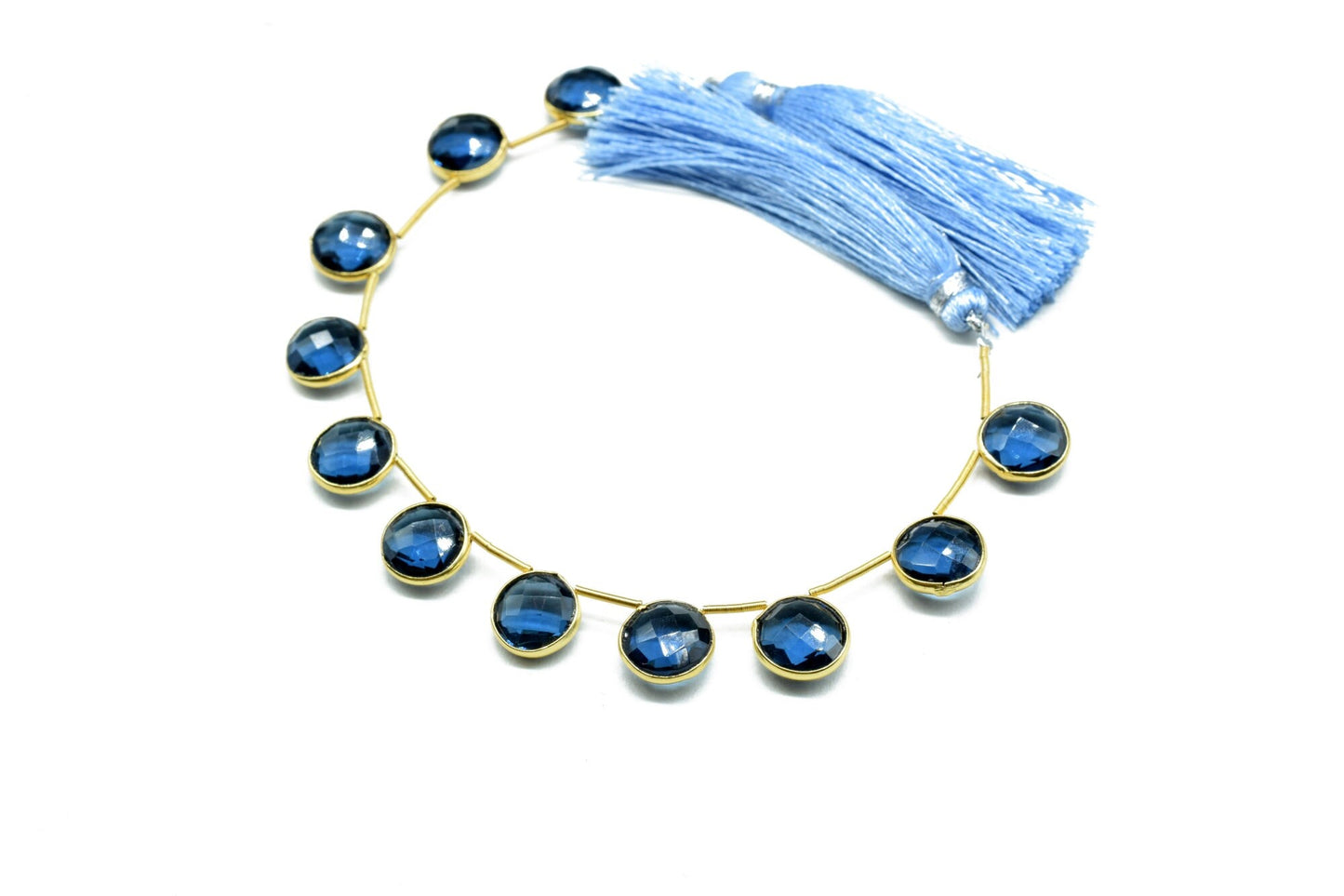 Kyanite 10mm Faceted Round Shape charms strand,Kyanite Faceted Gemstone JewelryMaking Component,Kyanite charms,Brass charms