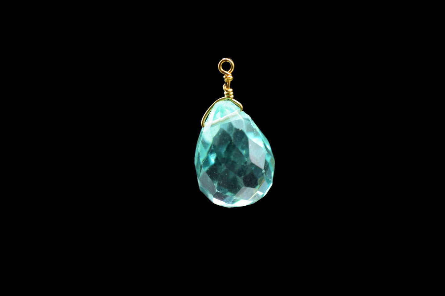 Green Amethyst 10x14mm Faceted Drops Wire Wrapped Beads,Amethyst dainty dangle drops,Green Amethyst Gemstone Connector,Birthstone Jewelry