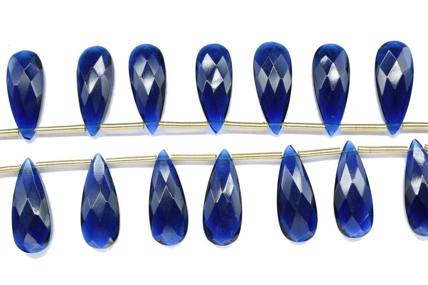 Blue kaynite Teardrop Briolettes,Blue Gemstone Teardrop Faceted Beads,kaynite 5 inch strand,Jewelry Making Supplies,kaynite Teardrop jewelry