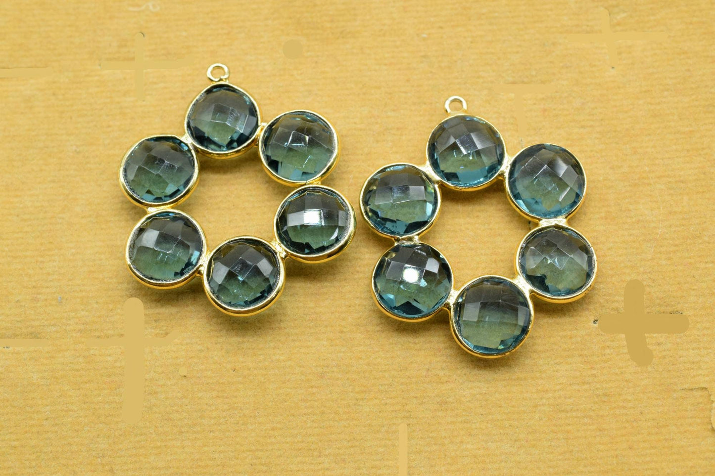 Kyanite Gemstone Component,Jewelry Making Supplies,Kyanite Earring,Kyanite Gemstone Pendant,Attached Bezel Pendant,Earring,Finding Item