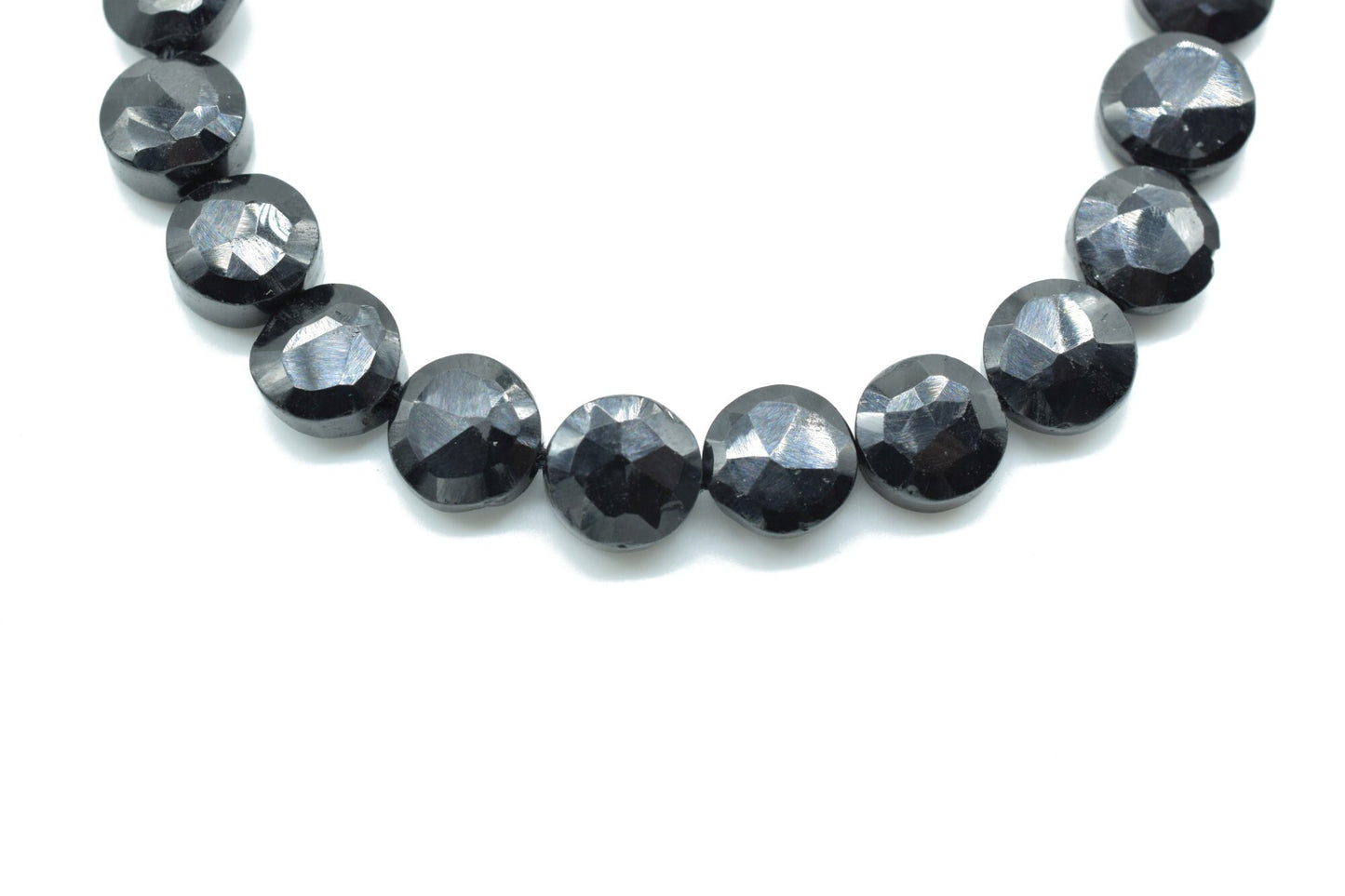 Black Onyx Faceted 6mm Coin Discs Beads,high quality Black Onyx faceted coin bead 6 inch strand,Black onyx faceted beads,handmade coin beads