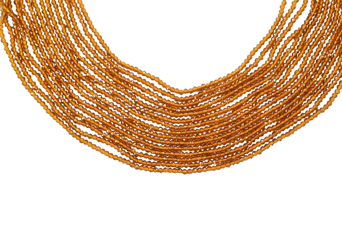 Hessonite Faceted Beads/Beads Strand/Jewerly Making Beads/2mm Hessonite Beads Strand/Loose Beads/Rondelle Beads/Full Strand Beads/Gift