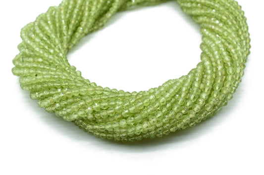 3mm Peridot Faceted beads,Peridot Rondelle beads,Green Faceted Beads,green gemstone beads,Micro Faceted beads,tiny beads,13'' beads strand