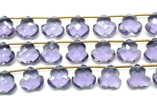 Amethyst fancy Shape Faceted Briolette| Carved Drill Fancy Briolette 5 inch Strand | 10 Pieces,Side Drill |Gemstone Beads for jewelry making
