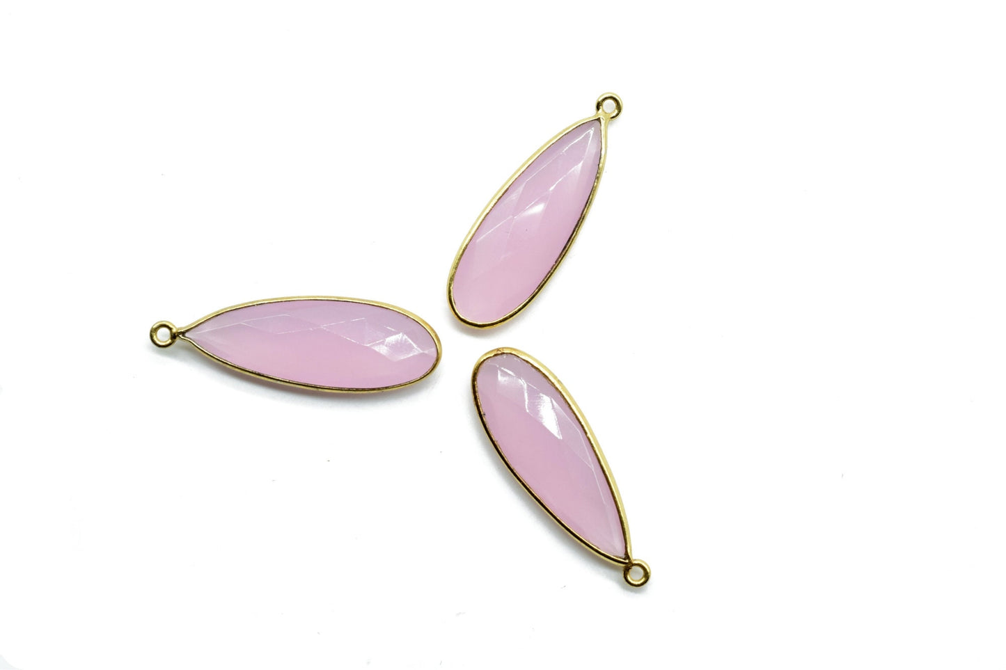 Pink Chalcedony 10x30mm Teardrop Charm,Chalcedony Single Bail Charm Pendant,Teardrop Pendant,Gemstone Charm,Gemstone Pendant,Dainty Charms