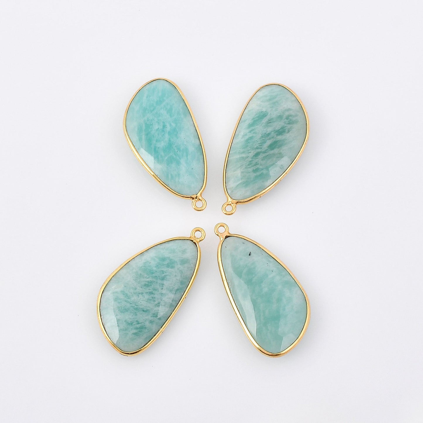 Amazonite 15x26mm charms,Amazonite pendant,Amazonite jewelry making charm,Gemstone connector,Brass charm,Gold plated charms,Jewelry supplies