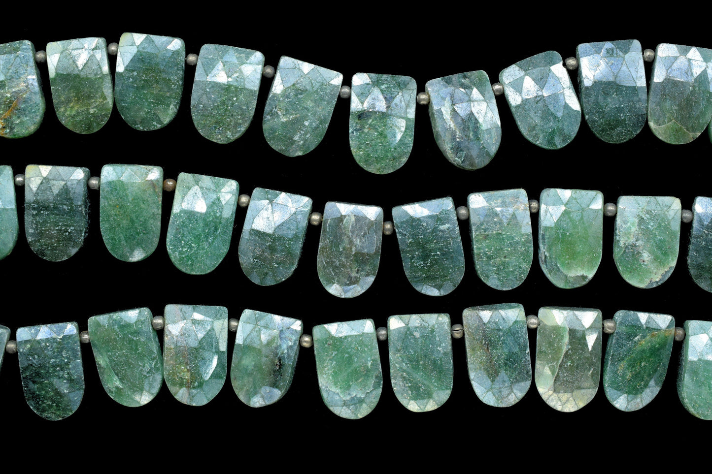 Natural Nephrite jade U Shape Briolettes,Green Gemstone Faceted Beads,Nephrite Beads strand,Micro faceted Beads,Nephrite strand jewelry