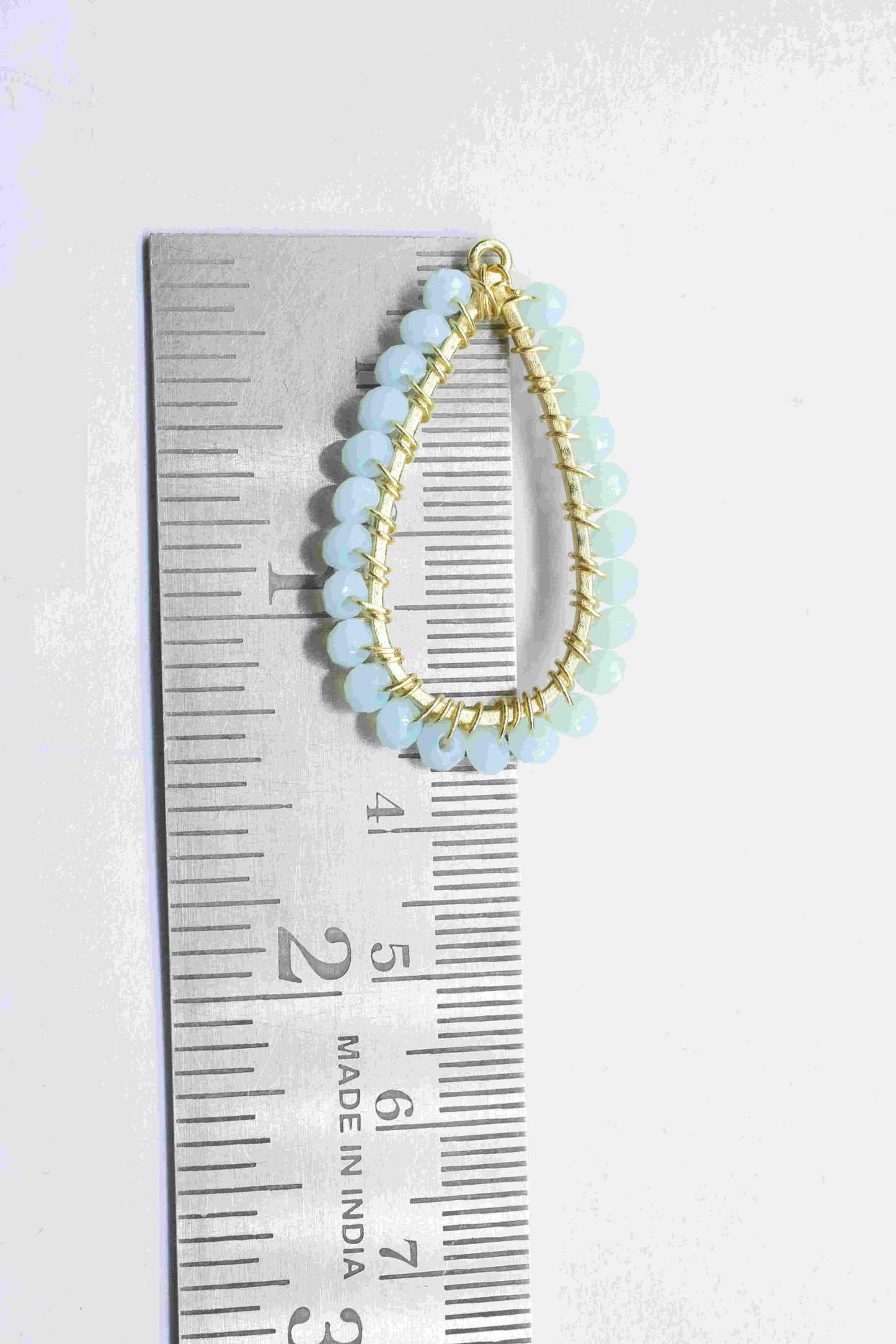 Aqua chalcedony Gemstone Earrings Components,-Handmade Earrings,Dangle Earring Components -Findings Earring Components- Connector Jewelry,