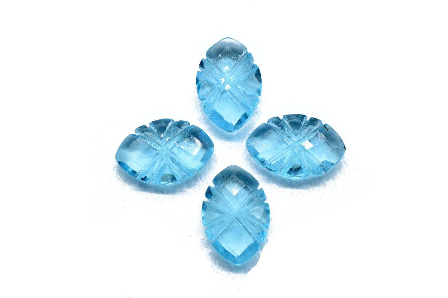 Sky Topaz Carving Marquise Shape Briolettes,12x18mm Carved Marquise Beads,Carved Gemstone Beads,Topaz Carved Stone Beads,Carving Briolettes