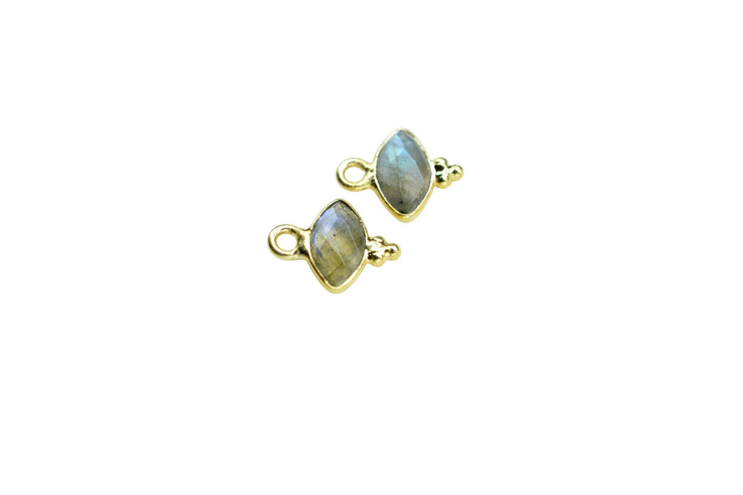 Natural Labradorite Charms Pendant/Marquise Shape Pendant/Handmade Pendant/Tiny Pendant/Necklace Connector jewelry/B'day Gift