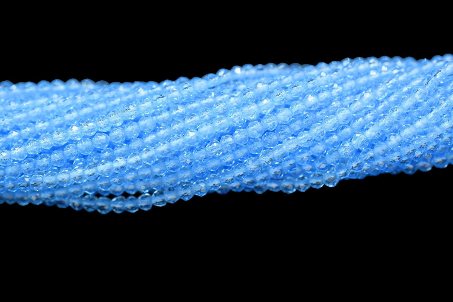 Sky Topaz Facedted Beads/Beads Strand/Jewerly Making Beads/2mm Sky Topaz Beads/Loose Gemstone Beads/Rondelle Beads/Gift