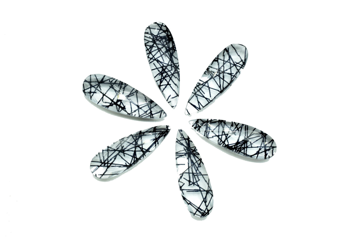 Black Rutile Long drop 10x30mm Briolette, Black Rutile T drilled Briolette ,Tear Drop Briolette ,jewelry supplies , Top Quality Briolette ,