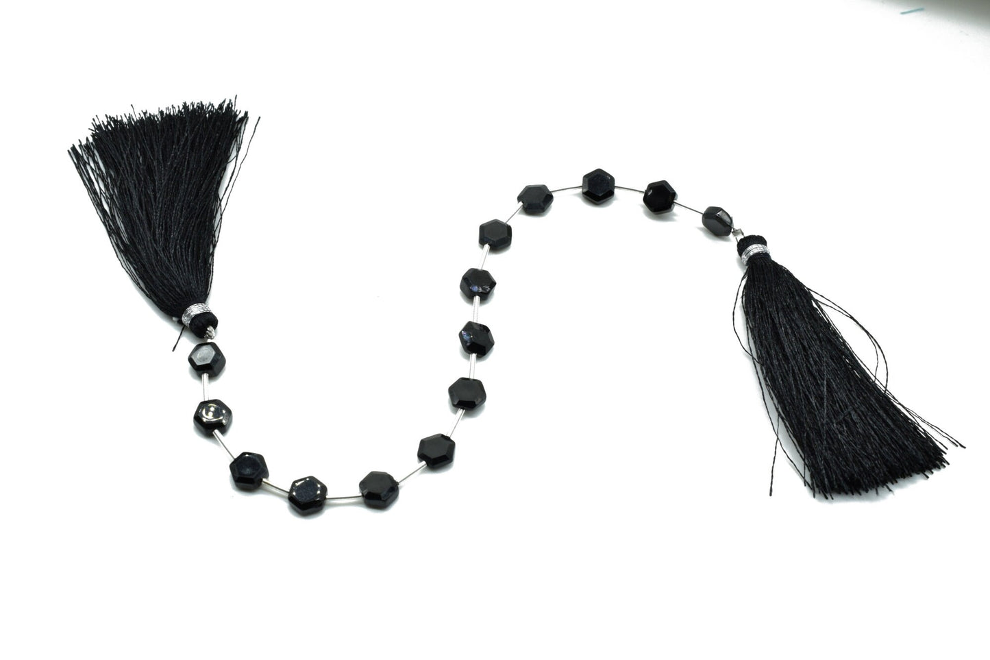 Black onyx Hexagon Shape Briolettes, Black onyx Beads,Hexagon briolettes strand, Jewelry making bead,AAA Quality 6mm Hexagon Briolette