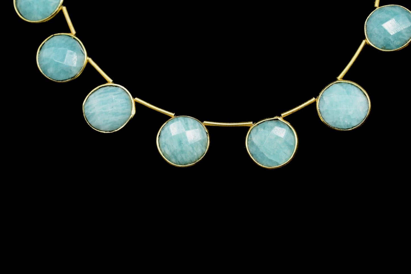 Amazonite 10mm Faceted Round Shape charms strand,Amazonite Brass drilled charms,Amazonite Round drill pendant,Amazonite strand
