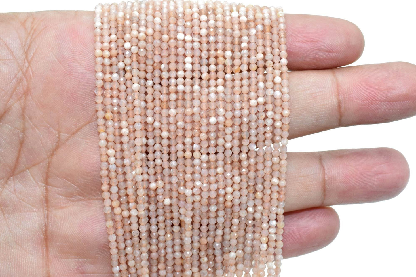 Peach Moonstone Rondelle beads,Jewelry making supplies,moonstone Bead Strand,Fine Bead Strand,Faceted beads,micro beads strand,AAA bead,13''