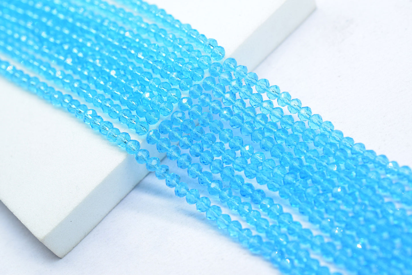 Sky Topaz 3.50mm Faceted Beads,Sky Topaz Jewelry Making beads,Gemstone Wholesale Beads supplier,Sky Topaz Quartz Beads,Topaz Beads Jewelry