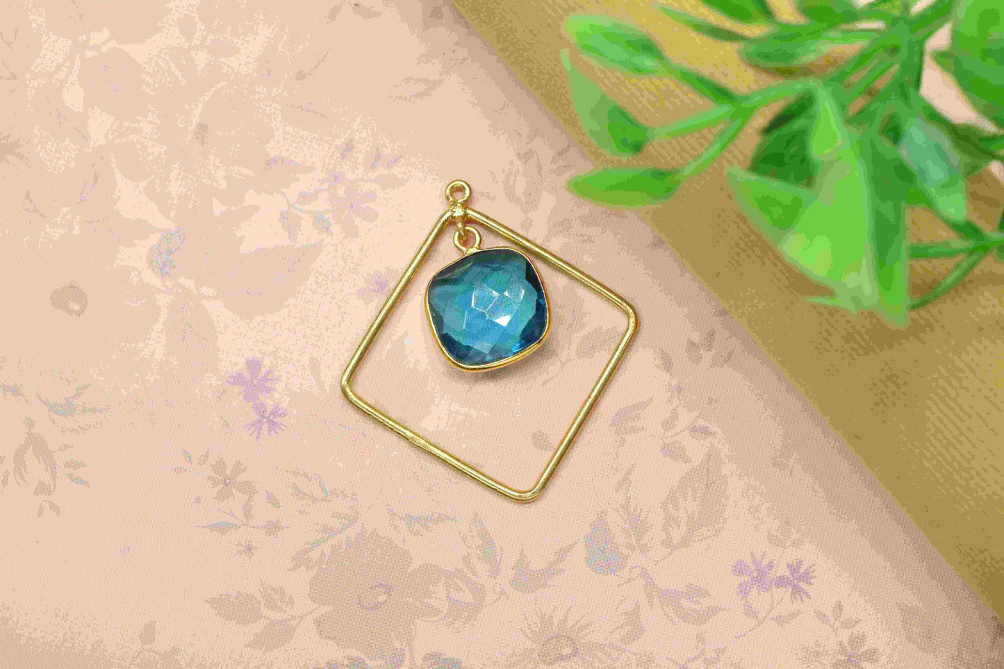 Gemstone Square Bezel Pendants,Components Earrings,Wedding Earring,Wedding jewelry,Gemstone Jewelry,Finding Square Pendants,Station Link,