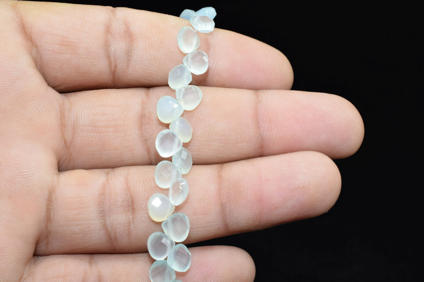 White Moonstone Heart shape 6mm Briolettes,Jewelry making supplies,craft supplies,Moonstone faceted ,Moonstone briolettes beads strands