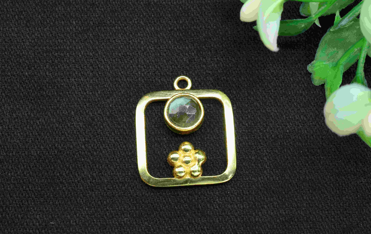 Labradorite Gemstone Component ,Labradorite Connector Pendant , Gold Plated Connectors , Pendant Jewelry , Earring Component , Women Jewelry