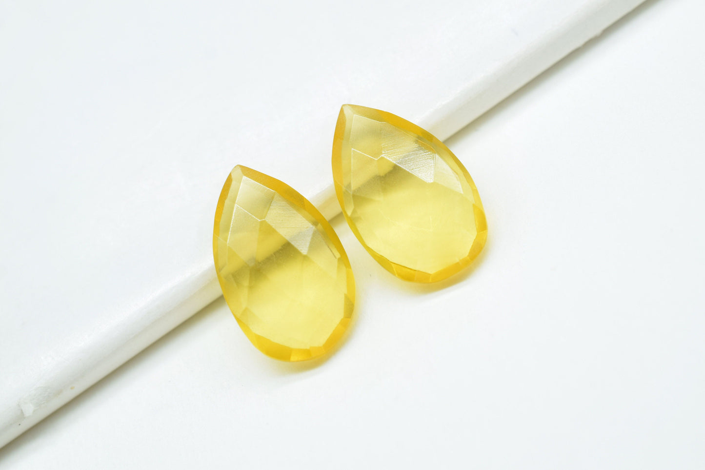 Citrine Faceted Pear Shape Briolettes,12x20mm Teardrop Beads,Citrine Briolette,Gemstone Beads,Jewelry Making Beads,Yelllow Gemstone Beads