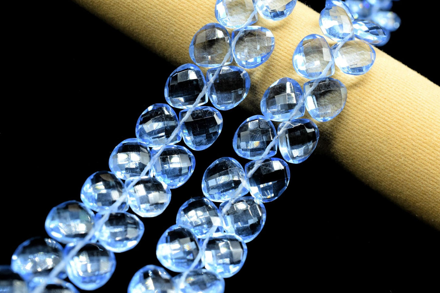 Tanzanite Heart Shape Faceted Beads Strand,10mm Heart Shap Briolettes,10 Inches Full Strand ,Tanzanite Briolettes,jewelry making heart shape