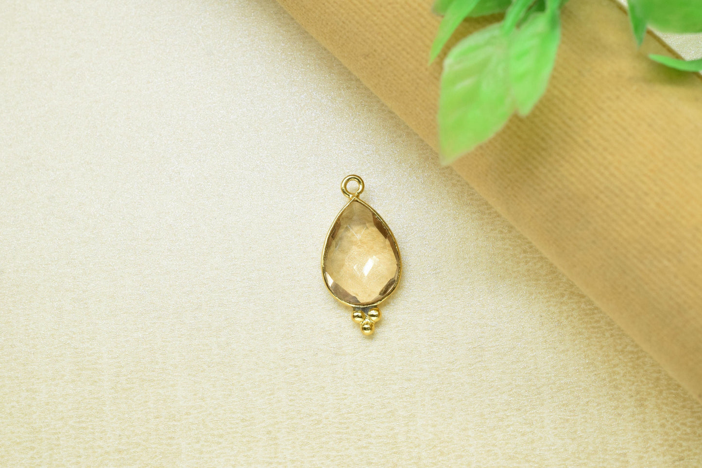 Morganite Gold Plated bezel Jewelry,Morganite Single Bail Pendant Jewelry,Morganite Gemstone Faceted 10x14mm Teardrop Shape Charms Pendant
