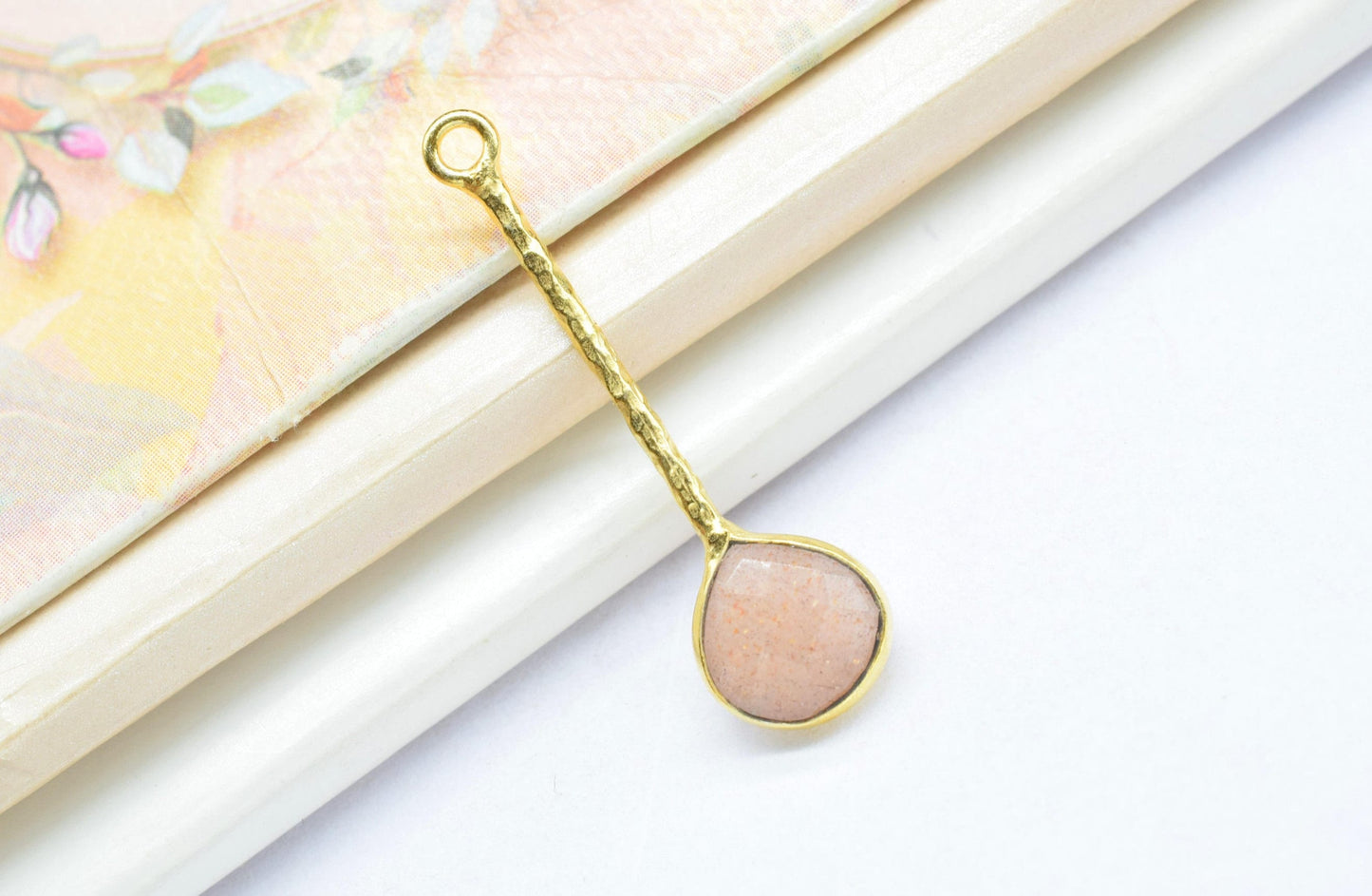 Pink Strawberry Charm/Gemstone Component/Faceted Pink Strawberry Charm/Necklace Pendant/Single Bail Charm/Summer Collection/Wholesale Supply