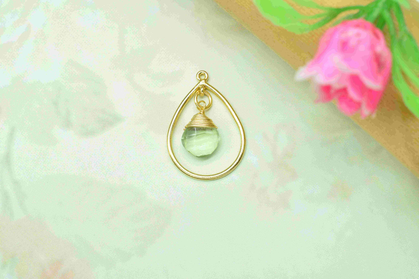 Components Wire Wrapped Connectors,Station Link Supply,Gemstone Beads Components,Pendant Jewelry,Finding Teardrop,Handmade Dangle Earrings