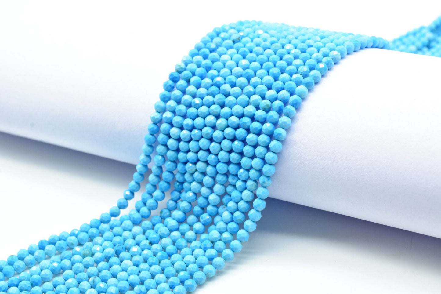 Turquoise Faceted Rondelle Beads,3mm Turquoise beads,Jewelry Making beads,AAA Grade beads,13 Inches long strand,Natural Gemstone beads