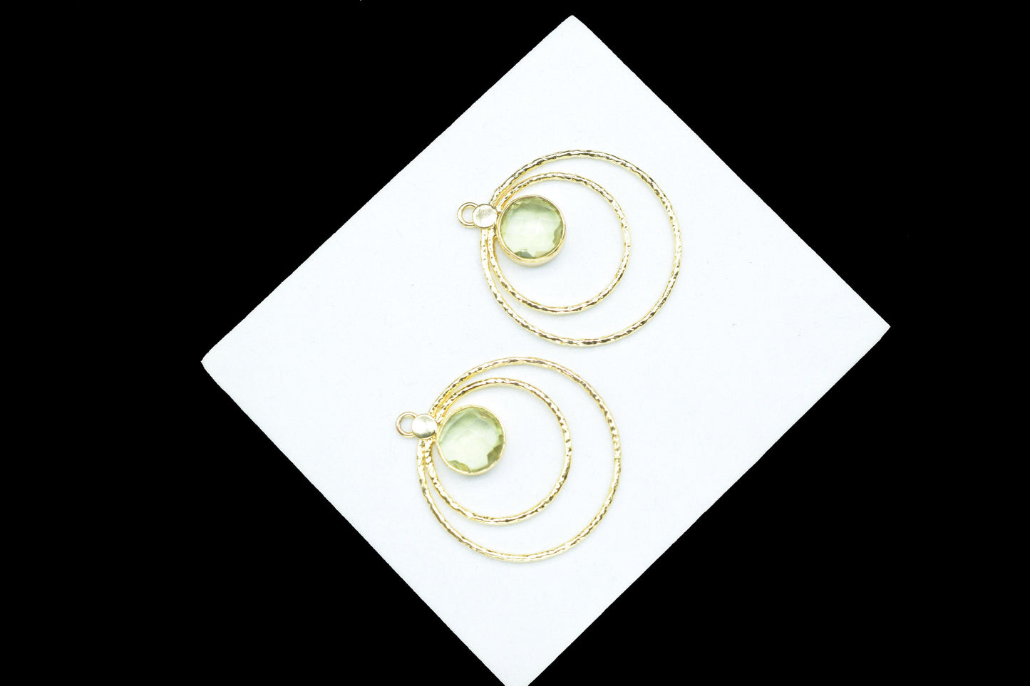 Green Amethyst Round Faceted Bezel Connector,Amethyst Single Bail Bezel Connectory,Green Gemstone Pendant,Handmade Jewelery,Amethyst Jewelry