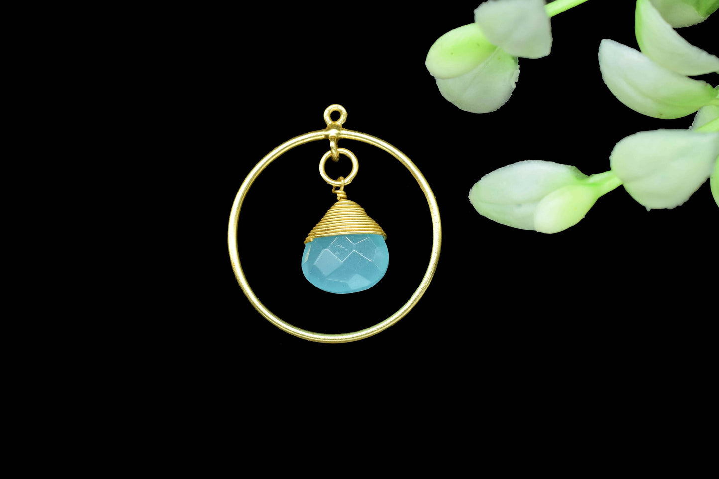 Gemstone Heart Shape Pendant,Heart Beads Dangle Earring,Station Link Supply,Handmade Jewelry,Finding Circle Pendant,Wire Wrapped Component