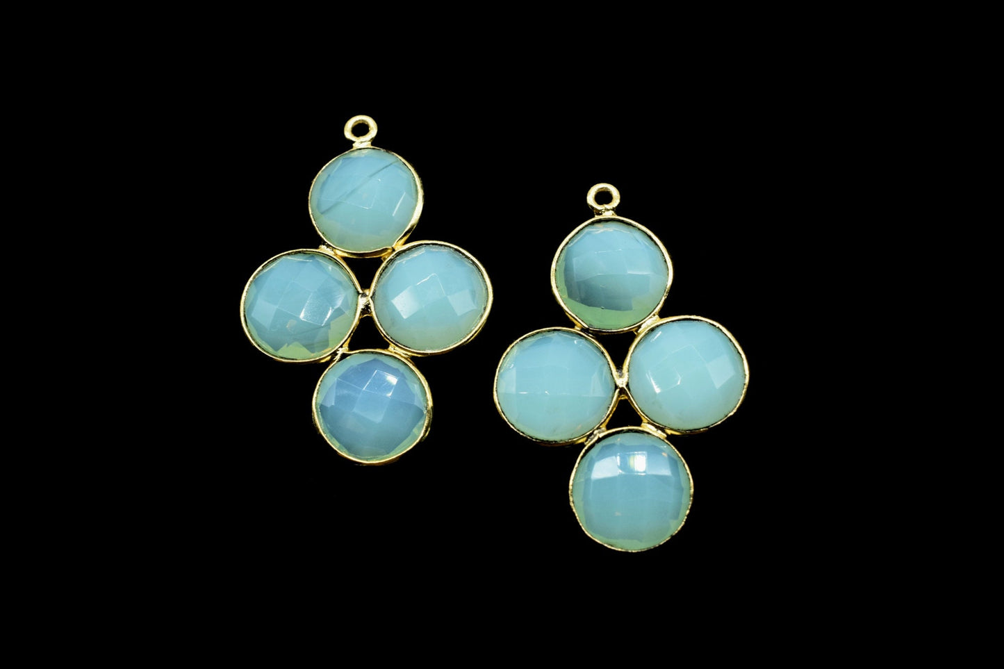 Green opalite bezel Component,Green opalite Attached Bezel Pendant,opalite Bezel connector,opalite Pendant,opalite Earring,opalite Bezel