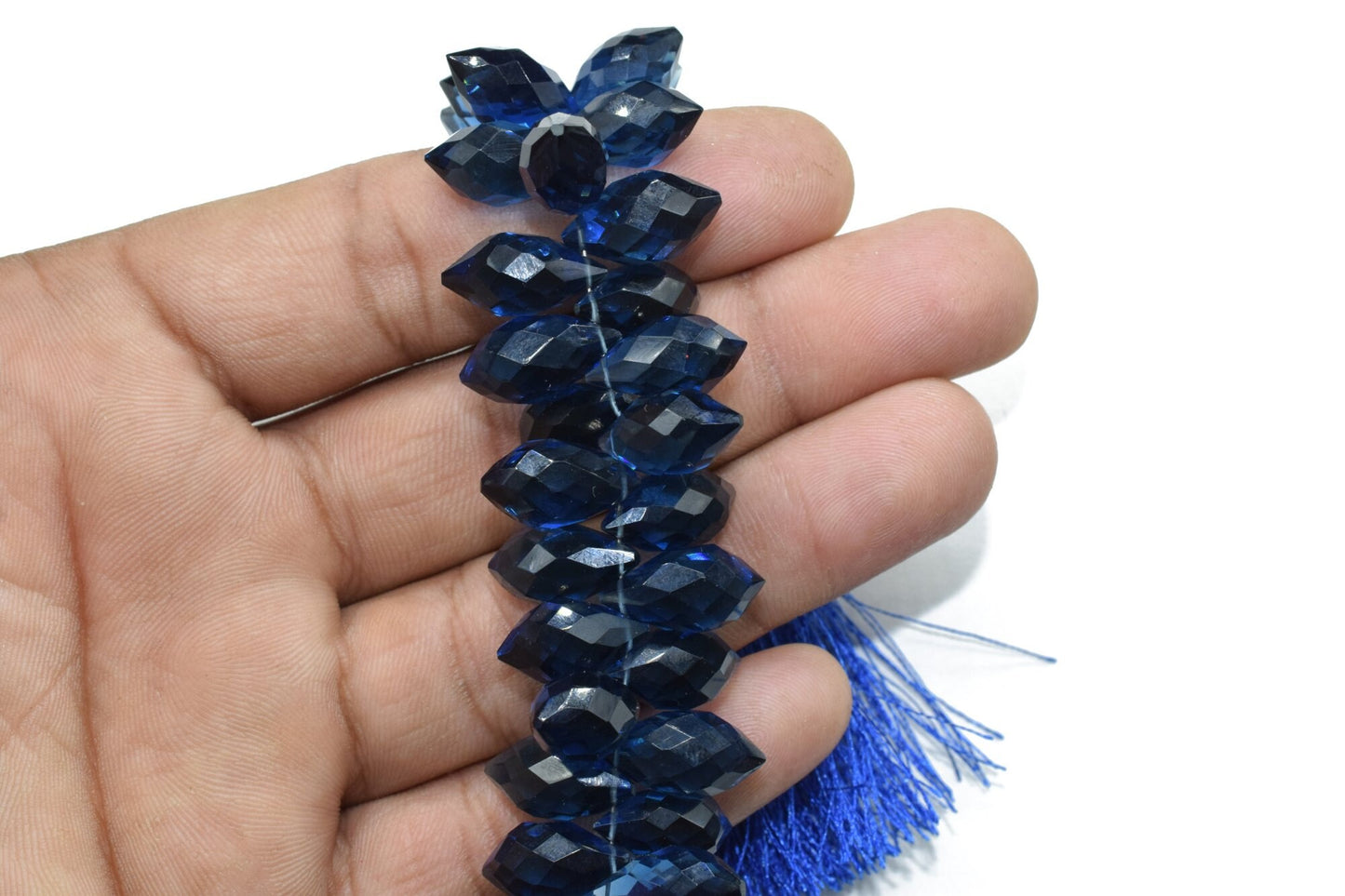 Iolite Faceted 8x16mm Dew Drop Shape Briolette Bead,Iolite Gemstone Bead,Iolite Gemstone Briolette,IOLITE Drop Briolettes,Natural Briolettes