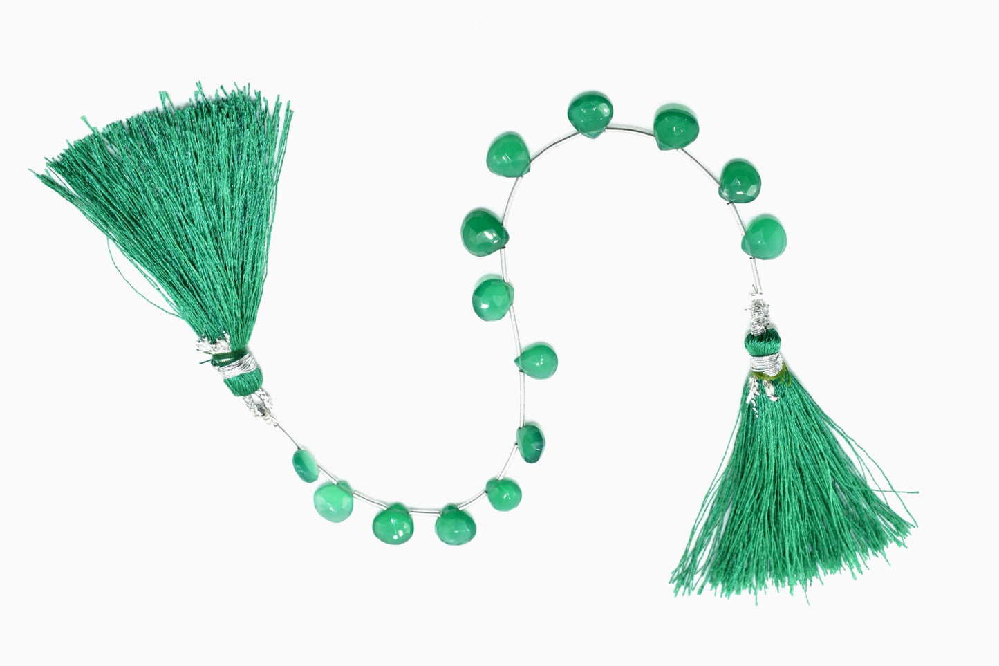 Green Onyx Heart Shape Briolettes,Green onyx spiky teardrops,Genuine Green Onyx-Faceted Pear Shape Briolette,Green Onyx 7mm Pear shape shape