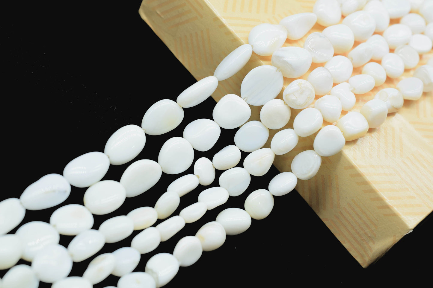 Natural Gemstone Nuggets Beads/Smooth Beads/Jewelry Making Craft/White Opal Nuggets Beads/Handmade Jewelry/Jewelry Component/Gift