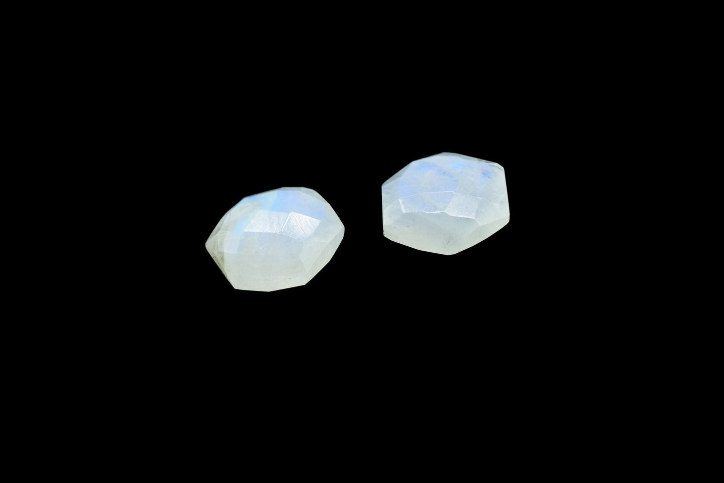 Moonstone faceted 10mm Hexagon Briolettes,Moonstone Hexagon Beads,Gemstone Hexagon Beads,Rainbow Moonstone Hexagon Beads,Fancy Briolettes