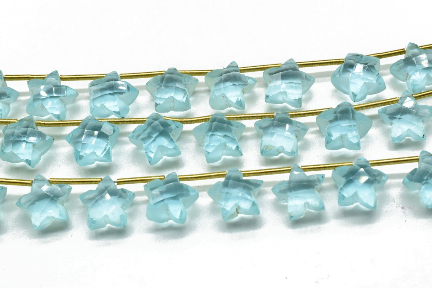 Aquamarine 9mm Faceted Star Briolette Beads Strand - 10 Beads in 1 Strands,Aquamarine Beads,Aquamarine Star Shape Briolette,Aquamarine stars