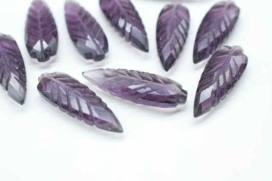 Amethyst 10x30mm Pear Shape Faceted carved Briolettes,Amethyst Carving Briolettes,Amethyst Leaf Shape Carved Briolettes,Carving Teardrop