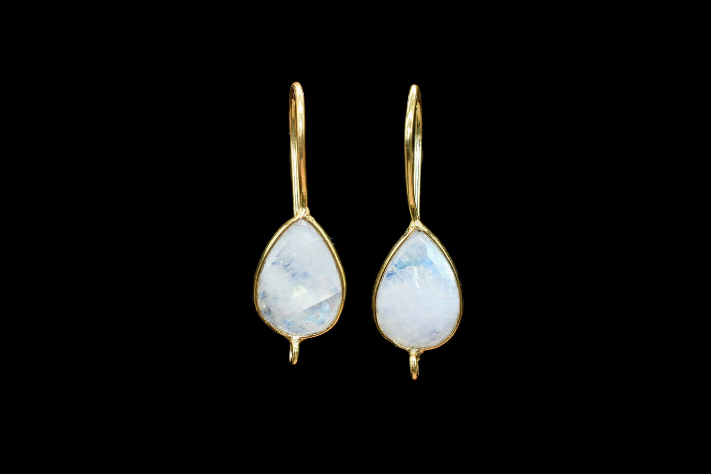 Moonstone 9x13mm Pear Shape Earring Connector,Moonstone Studs Earrings Jewelry,Teardrop Connector,Jewelry Finding,Jewelry Craft Supplie,Gift
