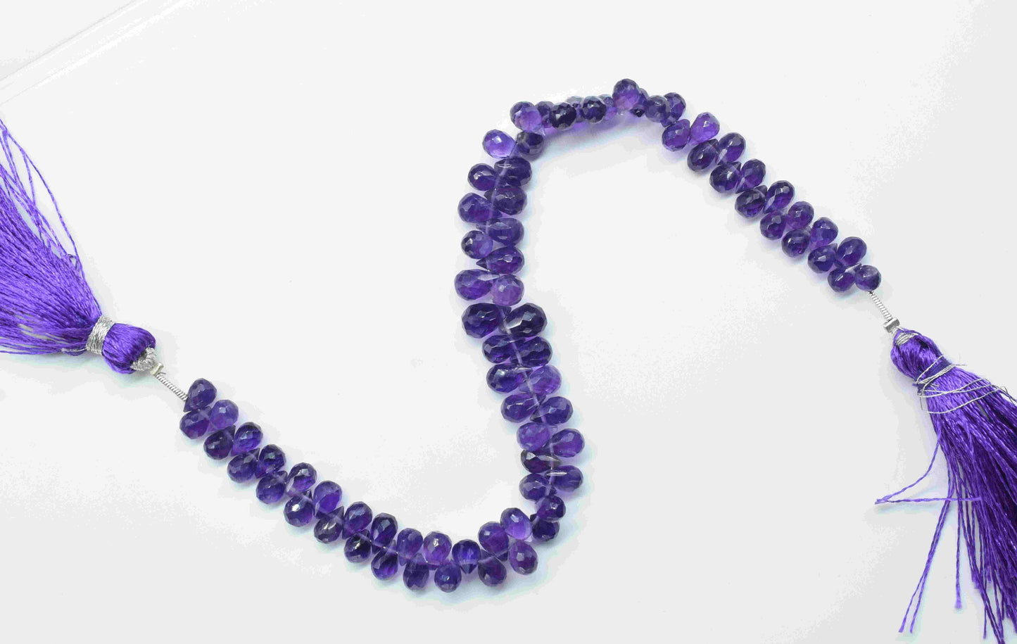 Amethyst Drops Faceted Briolettes,Gemstone Drops Beads Necklace,Strand Beads jewelry,Handmade Station Link,drop for earring,loose Beads Gift