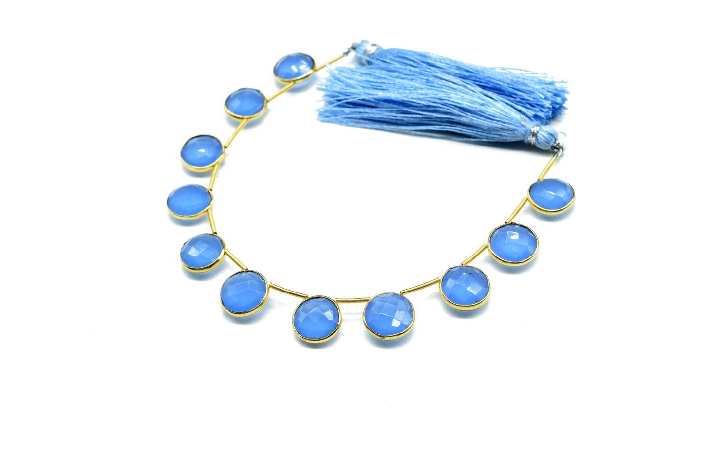 11 Pieces Blue Chalcedony 10mm Faceted Round Shape charms strand,Blue Faceted Gemstone JewelryMaking Component,charm,Brass charms,jewelry