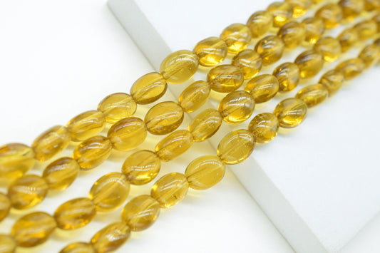 Citrine Smooth Oval Beads,Citrine Quartz Smooth Beads,Loose Beads for Jewelry Making,Citrine Plain Oval Beads,Citrine Smooth Nuggets Beads,