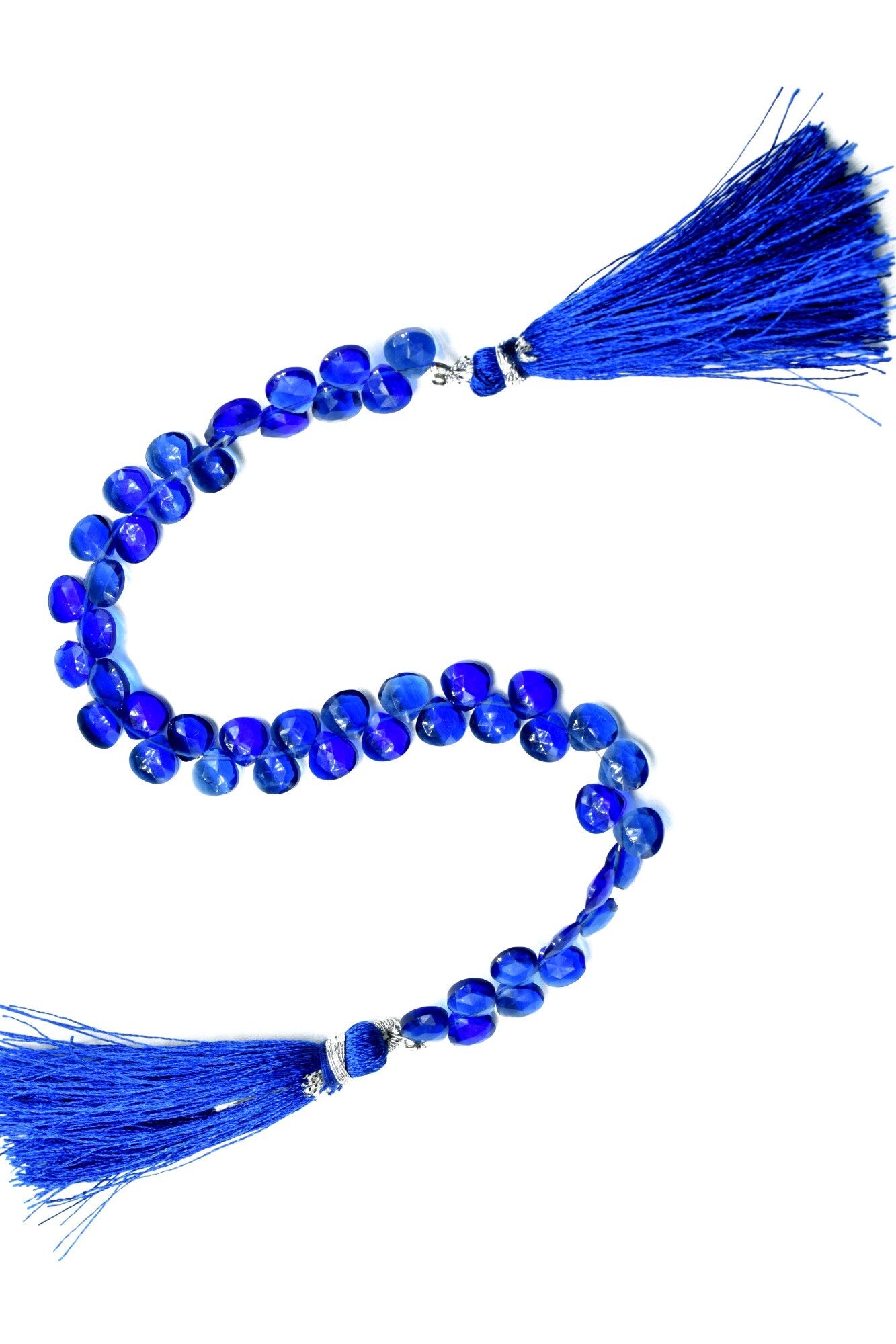 Blue Sapphire Quartz ,6mm Heart Faceted Beads,Heart Shape Briolettes,Loose Gemstone Beads,AAA Quality,jewelry making Craft,Handmade,Gift