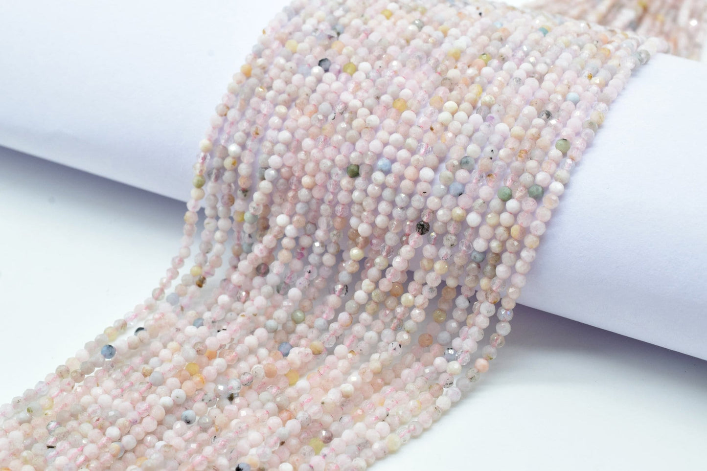 Pink Aquamarine beads,Gemstone Beads For Jewelry Making,Aquamarine Faceted beads, Micro Faceted bead,13 inch bead strand.pink rondelle beads