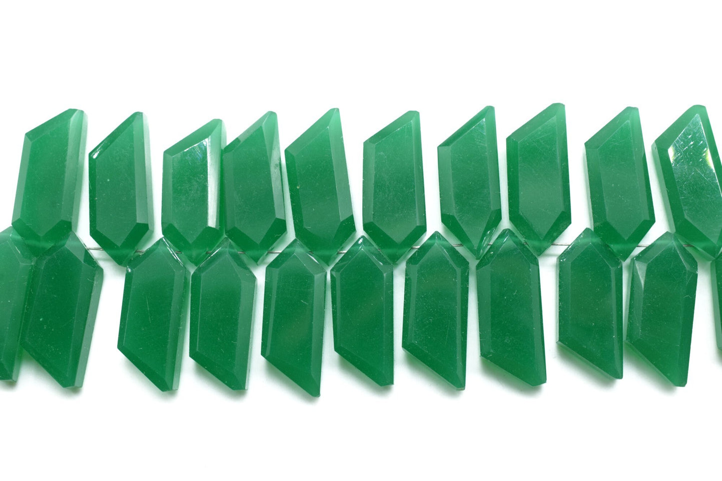 Green Onyx Fancy shape briolette,Green Onyx Briolettes,Green Onyx faceted bead,Gemstone Briolette,jewelry making supplies,Green Onyx stones