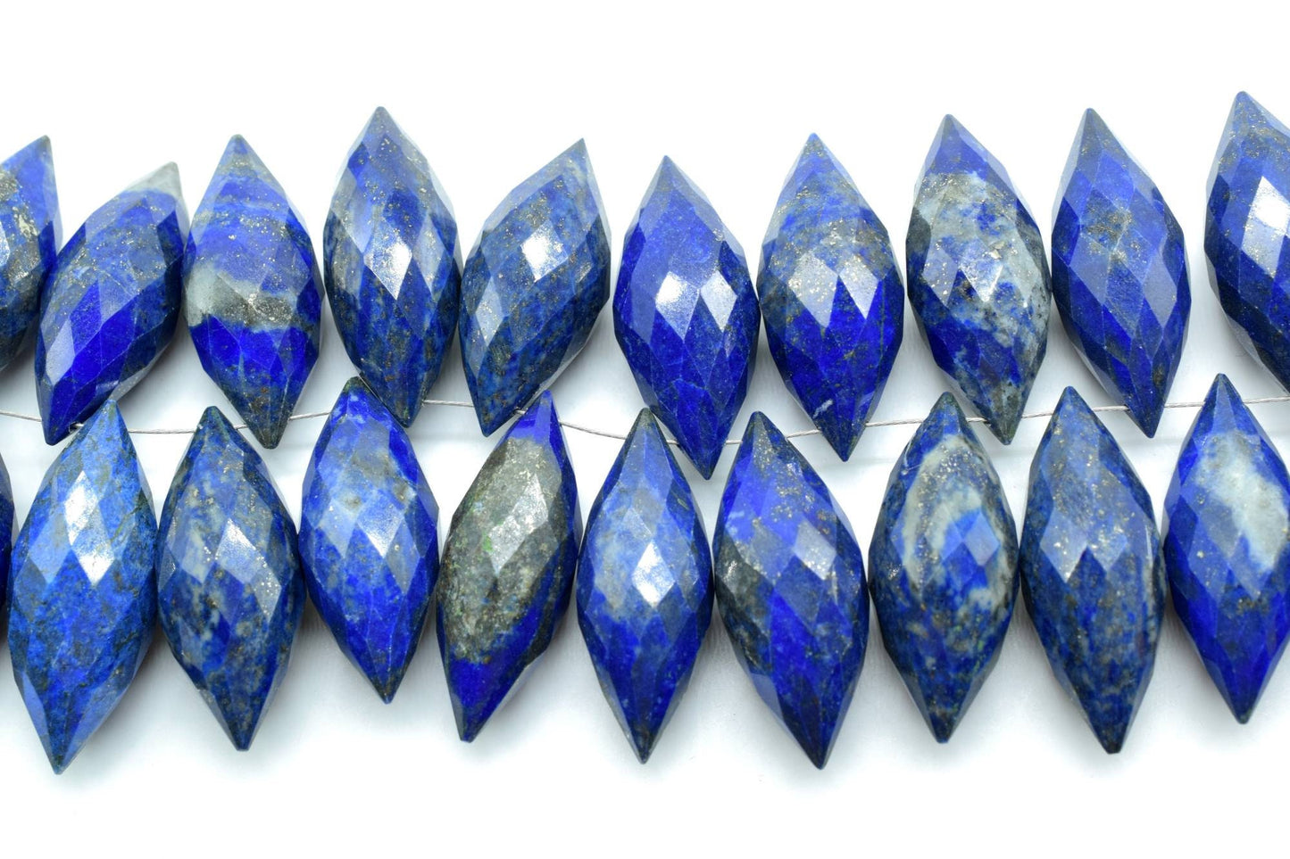 Lapis Lazuli 10x25mm dew drop faceted beads,Fancy Cut Dew Drop Foxtail Briolette,Foxtail Briolette,Gemstone Dew Drop Beads,Lapis Lazuli bead
