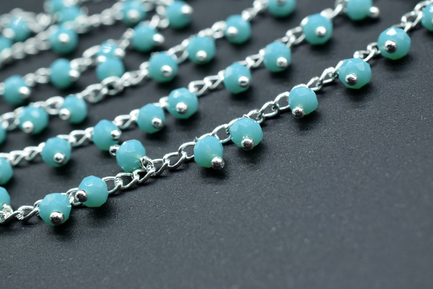 Turquoise Cluster Rosary,Turquoise Faceted Rosary Chain,Turquoise Dangling Chain,Unqiue Rosary Chain,Wire Wrapped Beads,Turquoise beadRosary