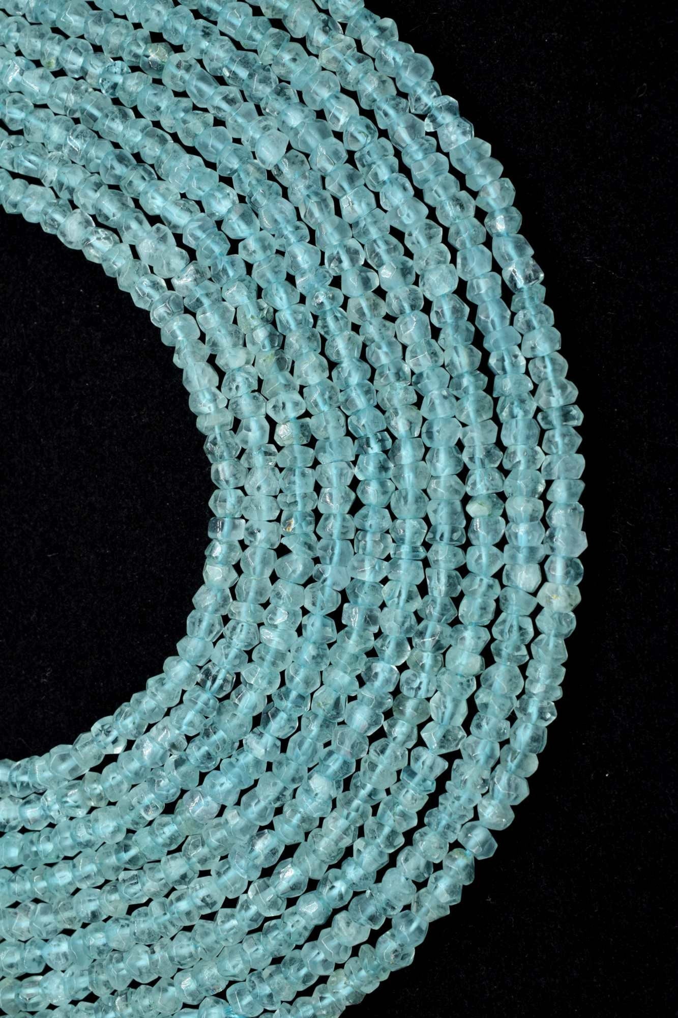 Natural Apatite Faceted Rondelle Beads,Apatite Beads,Apatite Rondelle Beads,Apatite Strand,Beads for Jewelry,Genuine Natural Faceted Strand